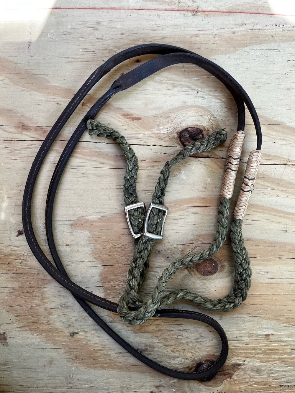 Rawhide & Leather Loop Reins